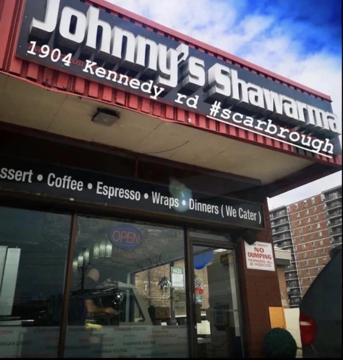Johnny’s storefront at 1904 Kennedy Road